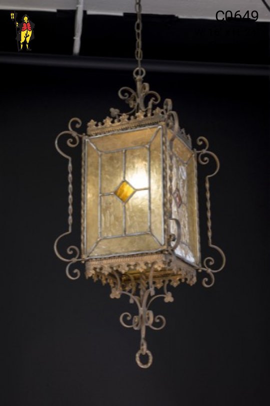 Wrought Iron Hanging Lantern