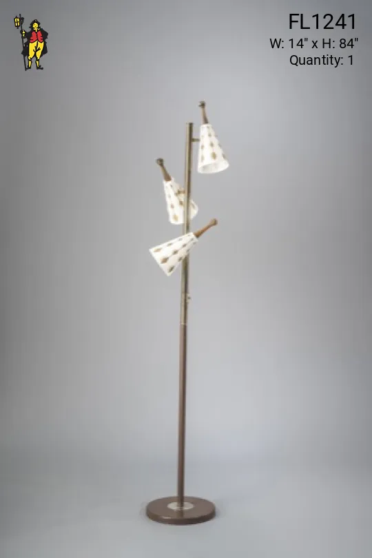 Three Light Bullet Reflector Pole Lamp