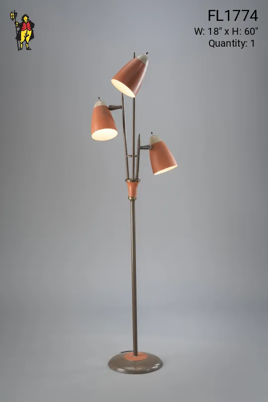 Three Light Art Deco Floorlamp