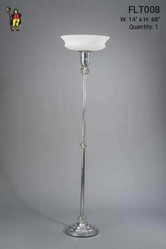 1940's Style Chrome Torchère