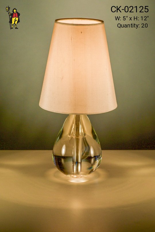 "Teardrop" Plug In Cafe Table Lamp - Candelabra