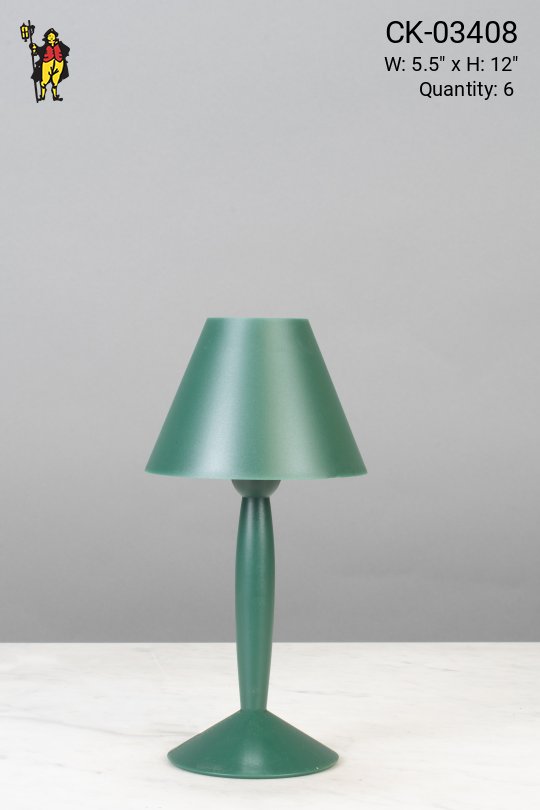 Green Plastic Plug In Cafe Table Lamp - Candelabra