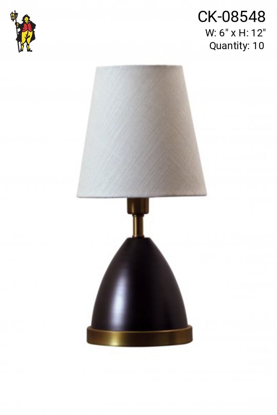 Black & Brass Plug In Cafe Table Lamp - Candelabra