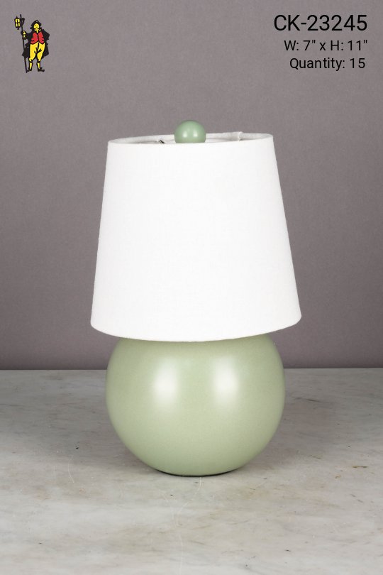 Green Plug In Cafe Table Lamp