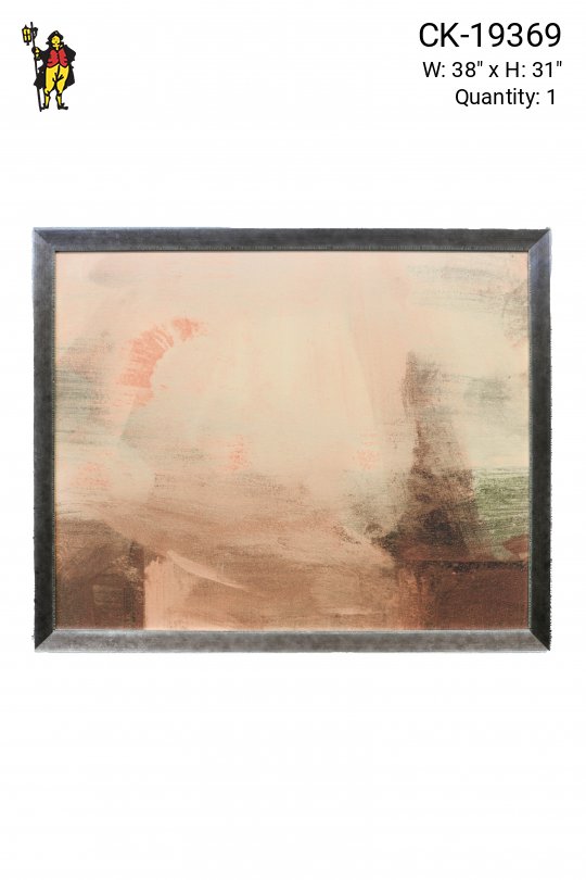 Framed Cleared Expressionist Muted Earth Tone Painting