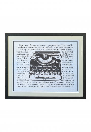 Framed Cleared Mixed Media Typewriter Print