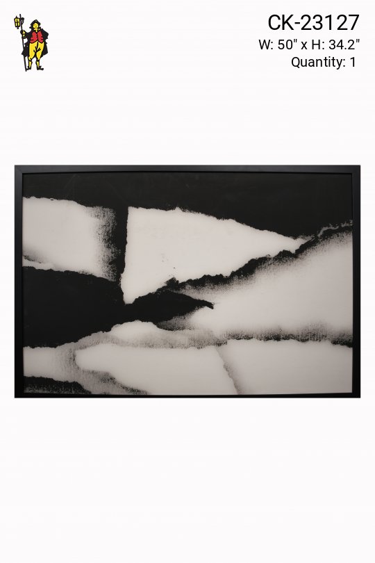 Framed Cleared Minimalist Abstract Painting (1/2)