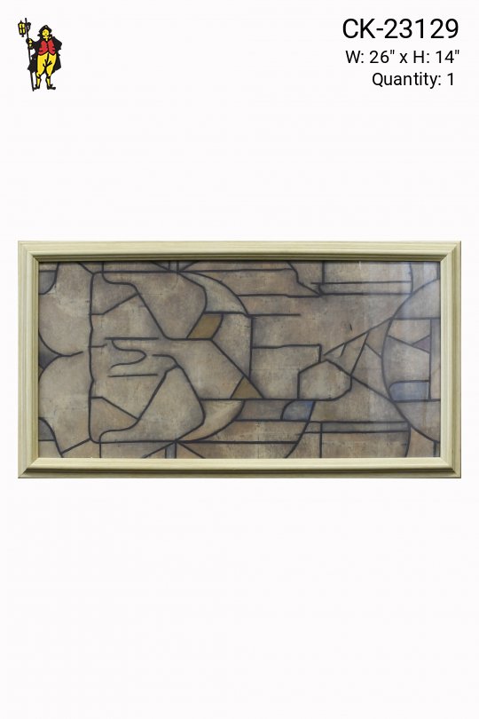 Geometric Abstract Painting Cleared & Framed