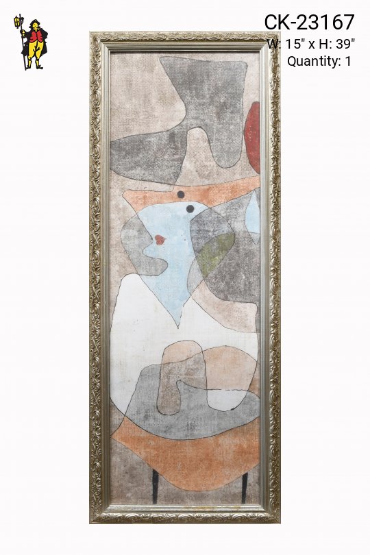 Framed & Cleared Abstract of Figure With Geometric Shapes