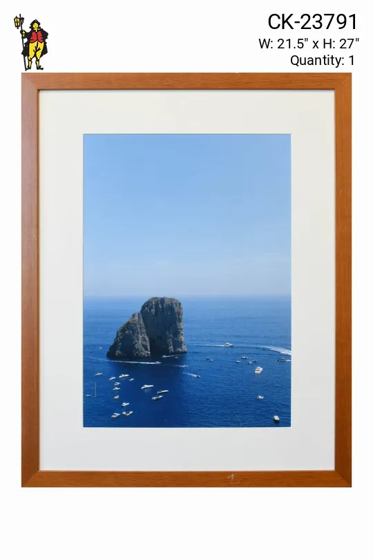 Framed Cleared Capri Rocks Photograph