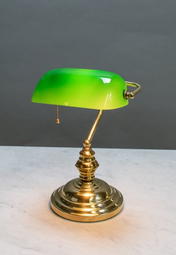 Brass Banker's Lamp