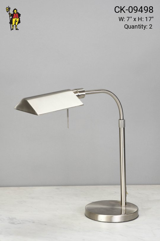 Adjustable Nickel Halogen Desk Lamps
