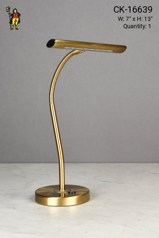 *LED* Brass Gooseneck Desk Lamp