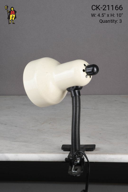 Off White Small Clamp Gooseneck Lamp
