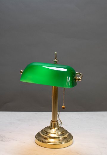 Brass Banker's Lamp