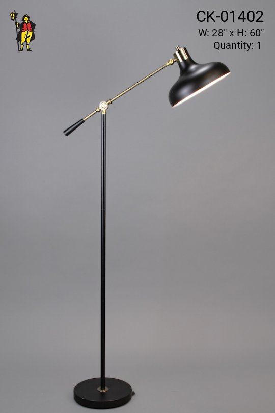 Adjustable Black Reading Floor Lamp