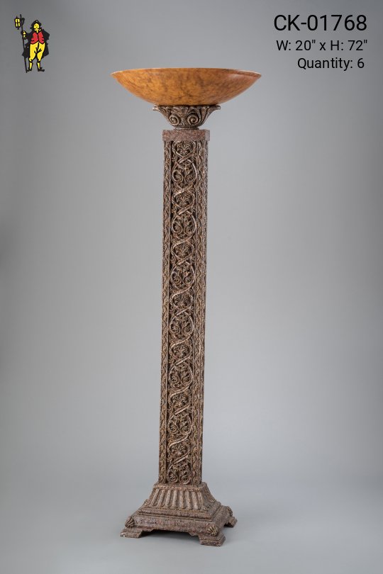 Bronze Gothic Torchere