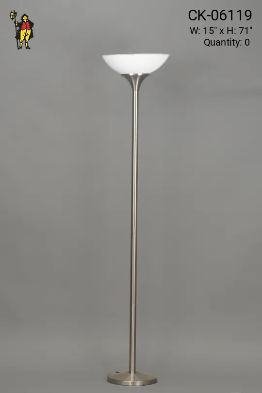 Modern Chrome Torchiere