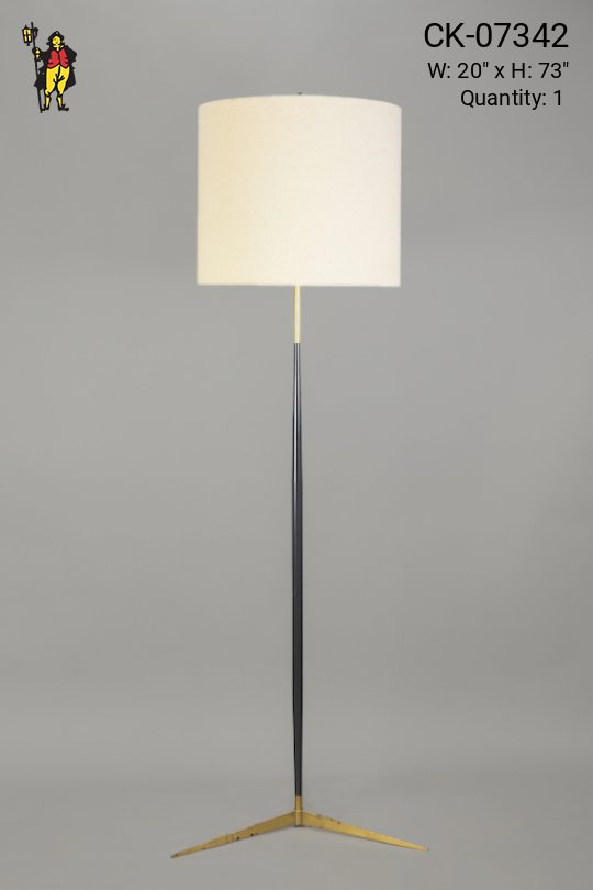Modern Black & Brass Floor Lamp