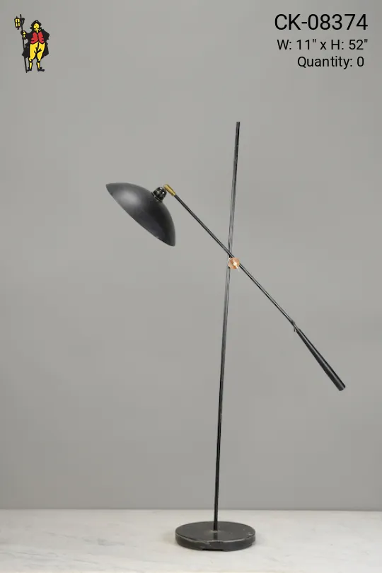 Mid Century Black Adjustable Floor Lamp