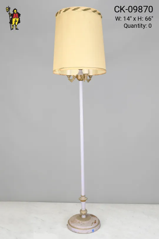 Painted Three Candle Floor Lamp