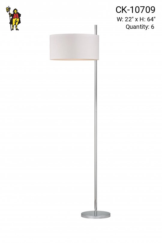 Modern Polished Nickel Floor Lamp
