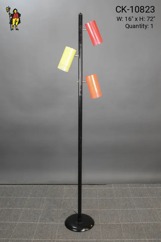 Metal Shaded Three Light Floor Lamp