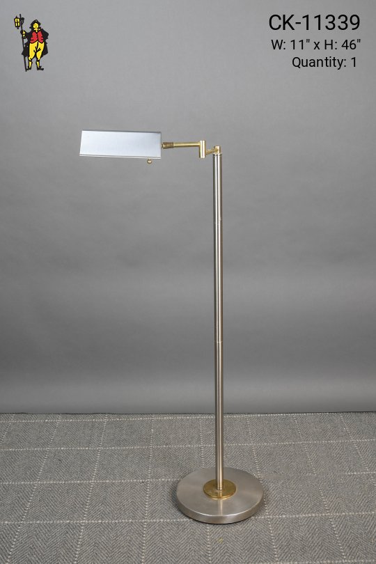 Modern Adjustable Nickel Floor Lamp