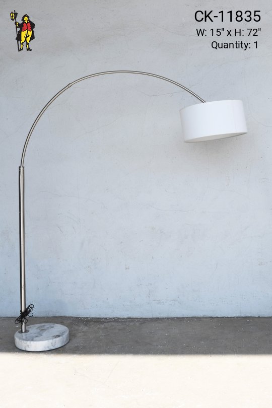 Modern Marble Base Arc Floor Lamp