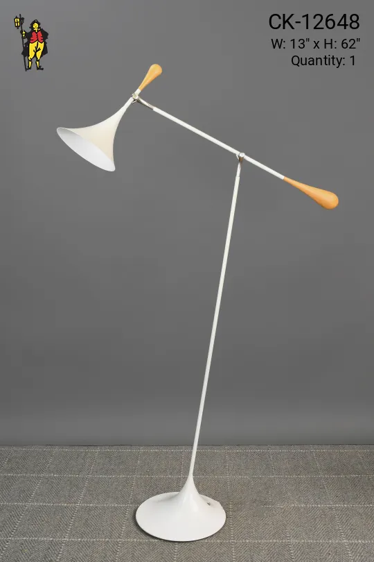 Mid Century Modern Swivel Adjustable White Floor Lamp