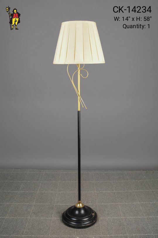 Black & Brass Musical Note Floor Lamp