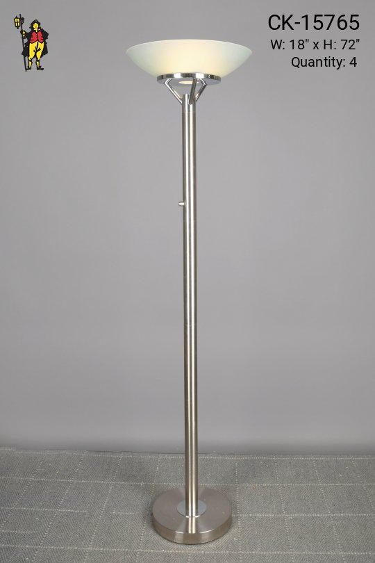 Tall Polished Nickel Torchiere