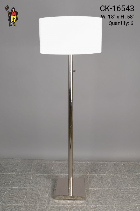 Polished Nickel Modern Floor Lamp