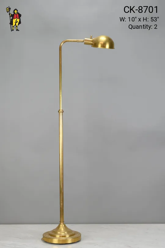 Adjustable Brass Reading Floor Lamp