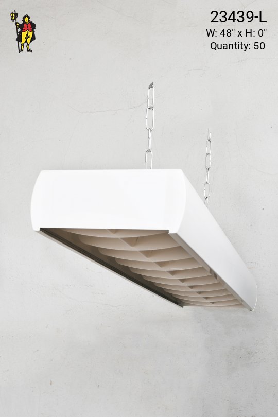 4' White Fluorescent w/Louvers (Gutted - Asteras/Titans)