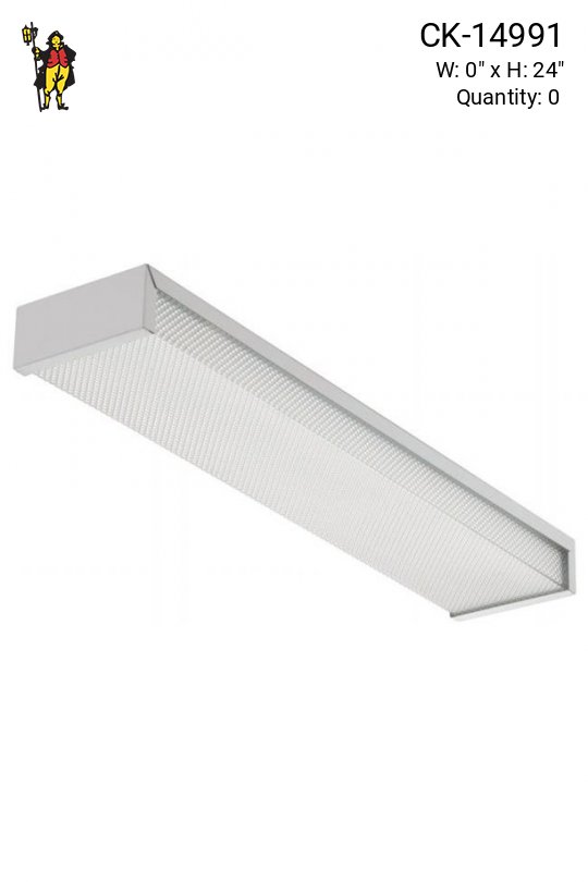 2' Two Bulb Wrap Around Fluorescent Fixture (Available as Hanging or Flush Mount)