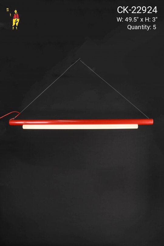 49" Modern Red *LED* Linear Hanging Fixture