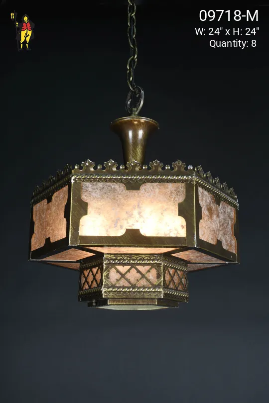 Antique Brass Gothic Hanging Lanterns