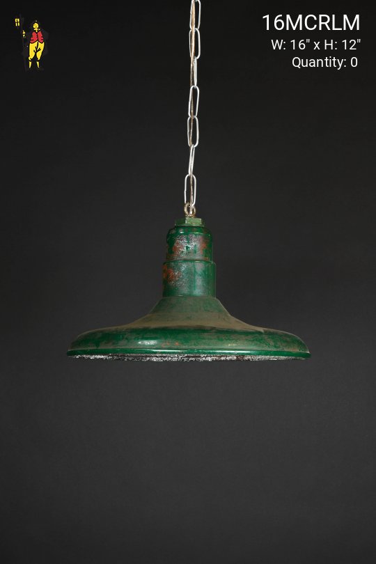 Green 16" Mid Century Hanging RLM