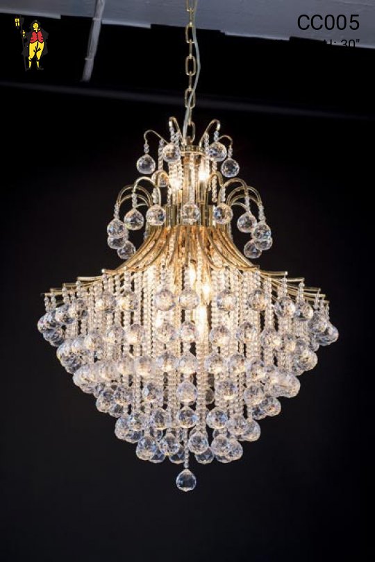 Crystal and Gold Chandelier