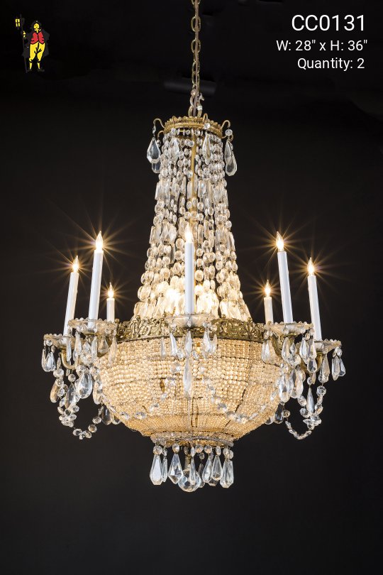 Empire Basket Crystal Chandelier