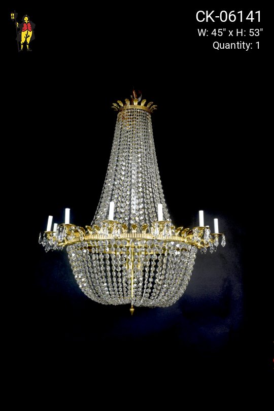 Twenty Four Light Crystal Empire Basket Chandelier (Large)