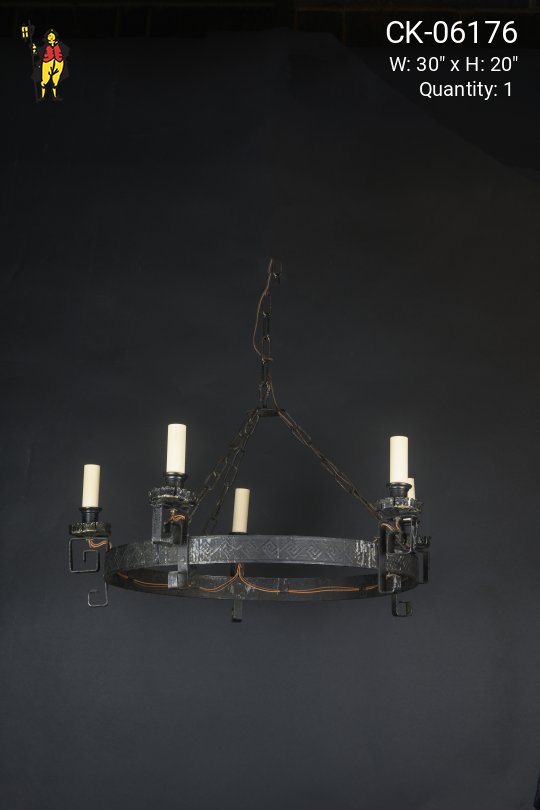 Gothic Five Candle Chandelier