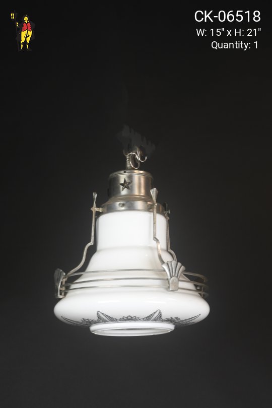 Mid Century Glass Hanging Pendant