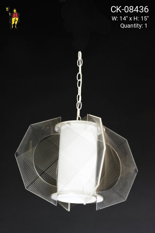 White Post Modern Pendant
