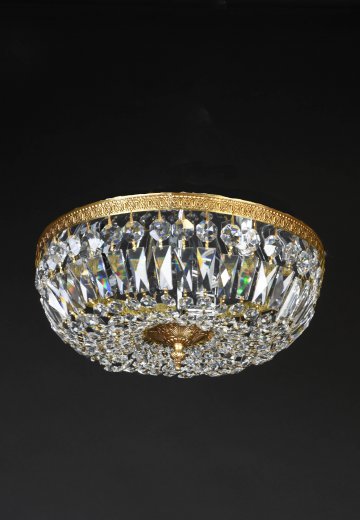 16" Crystal Basket Flush Mount