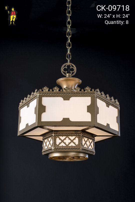 Antique Brass Gothic Hanging Lanterns