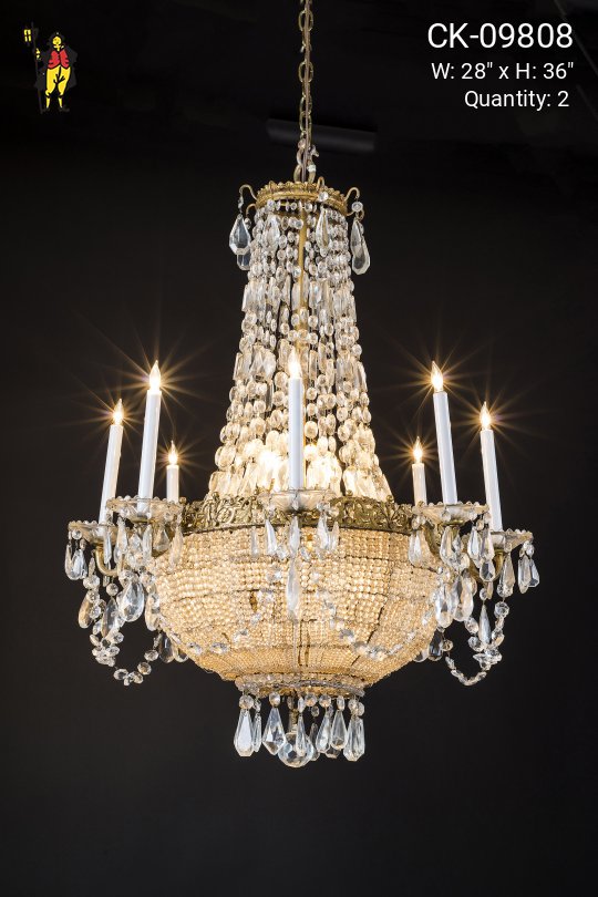 Empire Basket Crystal Chandelier