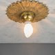 Art Deco Brass Flush Mount Fixture #0