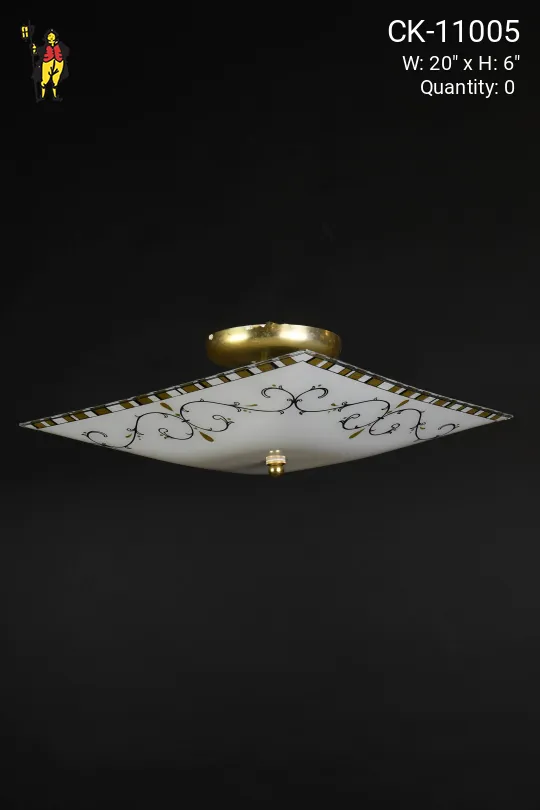 Square Glass Flush Mount Fixture